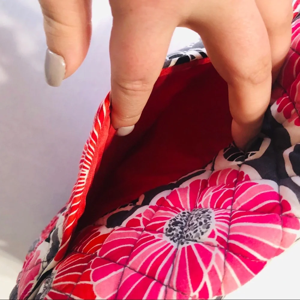 Vera Bradley Red and Pink Floral Purse - Picture 4 of 6